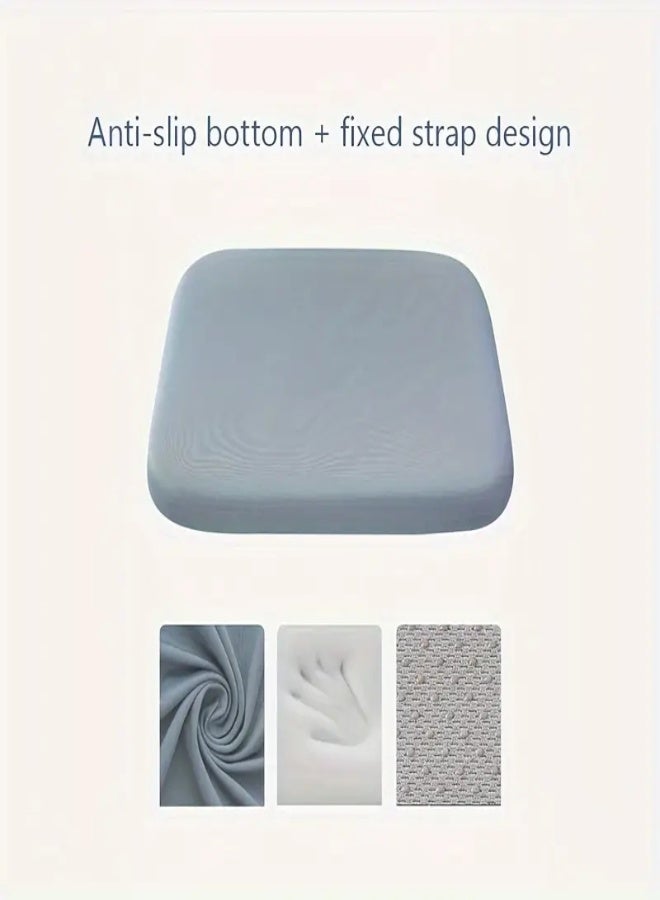 AROAQ Ergonomic Memory Foam Seat Cushion – Slow Rebound, Anti-Collapse Design with Polyester Knit Fabric, Comfortable Chair Accessory for Office, Home & All-Season Seating , Gray - Image 1