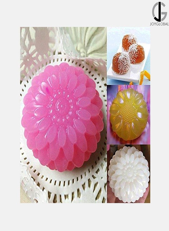 JoyGlobal Silicone 6 Cavity Sunflower Mixed Flower Chrysanthemum Cupcake Baking Muffin Candle Soap Mould (Output Weight Approx :100 Grams) - Image 5