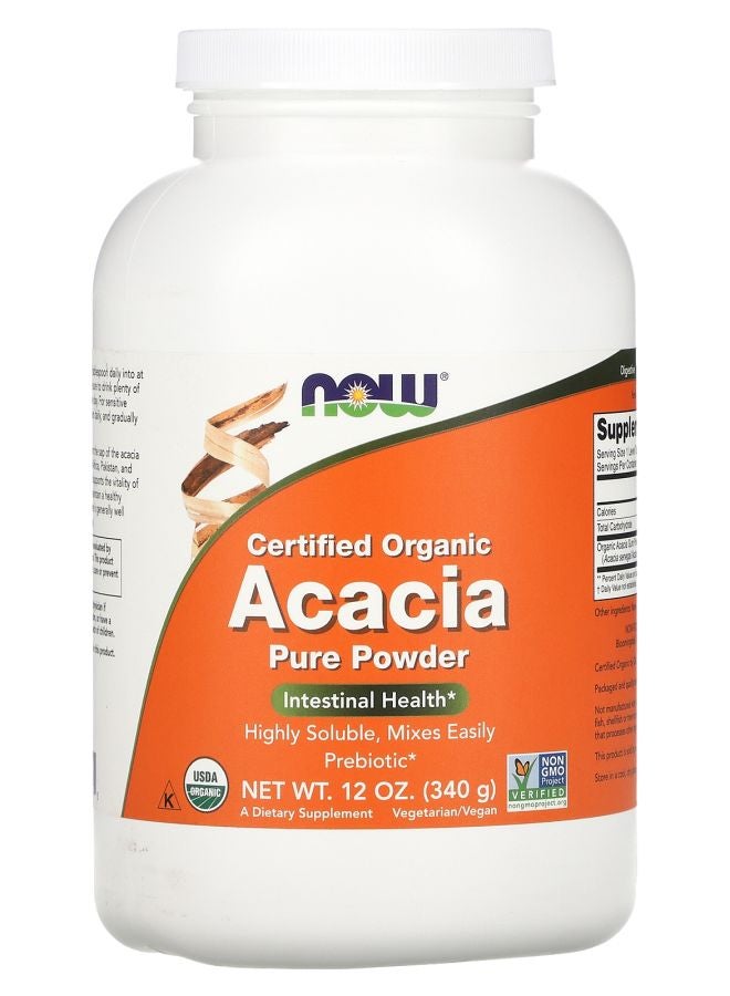 now Organic Acacia Pure Powder 12 oz (340 g)