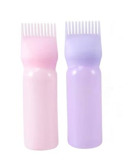 ORiTi 2 Piece Hair Dye Applicator Bottle With Brush Pink/Purple 17x4.5cm  - Image 1