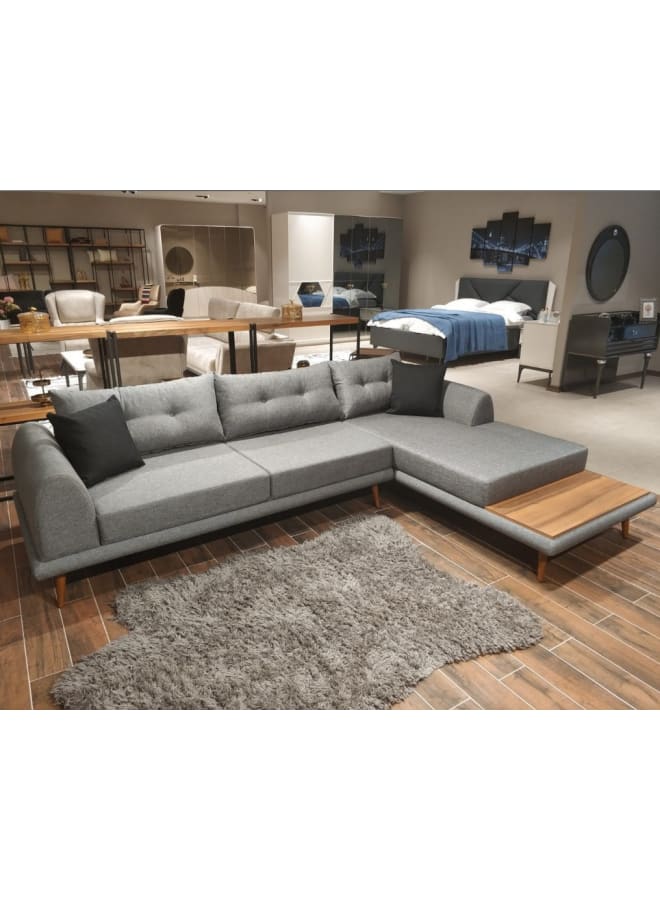 Retro Modern corner sofa 293 cm - gray - Image 2