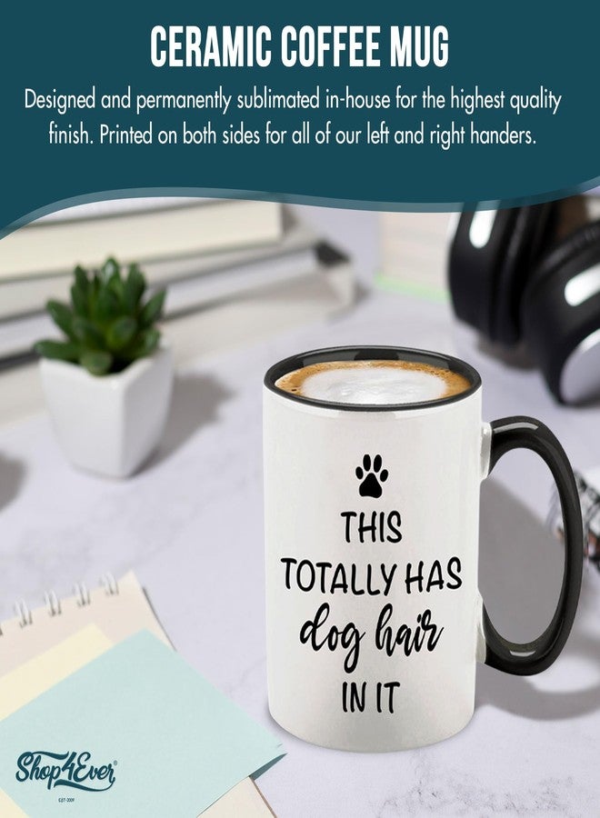 Shop4Ever كوب قهوة سيراميك أسود بمقبض من shop4ever بتصميم "هذا الكوب مليء بشعر الكلاب" (313 مل) - هدية مميزة لمحبي الكلاب وأصحاب الحيوانات الأليفة - هدية مثالية لعيد الأب أو عيد الميلاد أو الكريسماس - Image 5