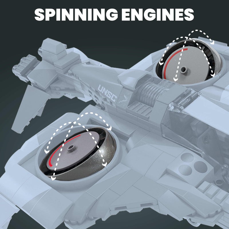 Mega Brands لعبة بناء شخصية العمل MEGA هالو، WASP حرق القطب الشمالي UNSC مع 342 قطعة و 2 شخصية قابلة للتشكيل، لجمعها - Image 4