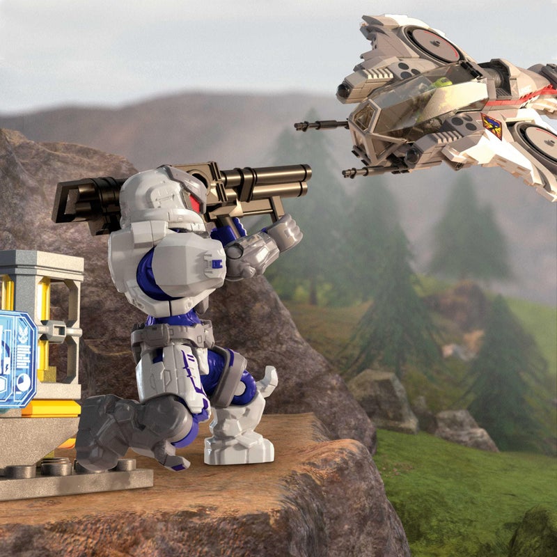 Mega Brands لعبة بناء شخصية العمل MEGA هالو، WASP حرق القطب الشمالي UNSC مع 342 قطعة و 2 شخصية قابلة للتشكيل، لجمعها - Image 2