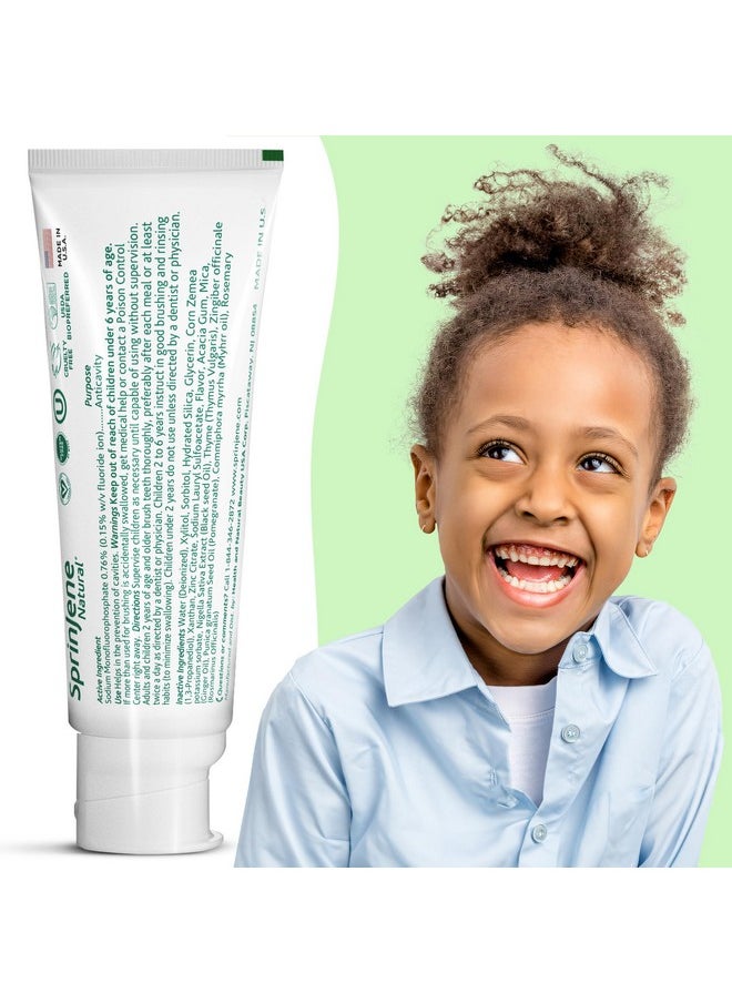 SprinJene Natural Kids Toothpaste, Watermelon | Natural Children’S Toothpaste For Cavity Protection | Fluoride Toothpaste For Toddlers | 4 Pack  - Image 2