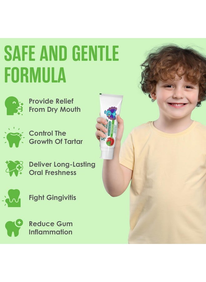 SprinJene Natural Kids Toothpaste, Watermelon | Natural Children’S Toothpaste For Cavity Protection | Fluoride Toothpaste For Toddlers | 4 Pack  - Image 4