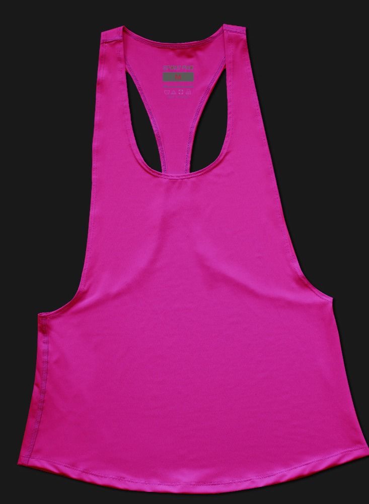 Loquat Sports Fitness Quick Drying Large Low Neck T-Shaped Sleeveless Vest