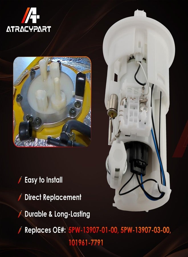 ATRACYPART مجموعة مضخة خزان الوقود ATRACYPART 5PW-13907-01-00، متوافقة مع دراجات ياماها R1 وR6 وR6S YZF-R1 وYZF-R6S موديلات 2004-2009، بديلة للرقم 5PW-13907-03-00 و101961-7791 - Image 2