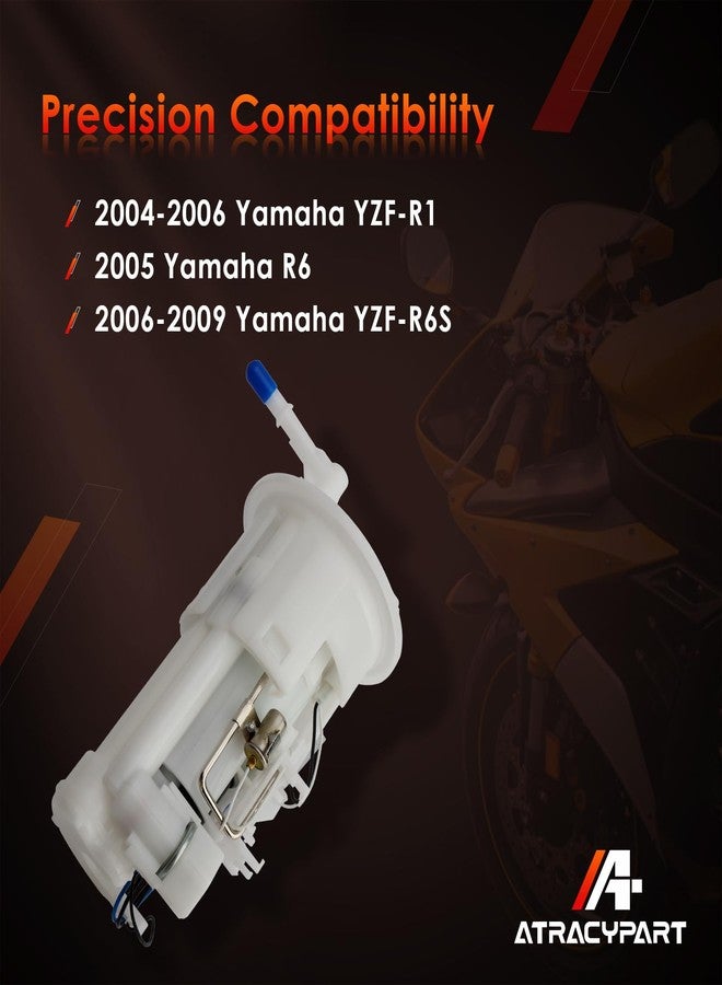 ATRACYPART مجموعة مضخة خزان الوقود ATRACYPART 5PW-13907-01-00، متوافقة مع دراجات ياماها R1 وR6 وR6S YZF-R1 وYZF-R6S موديلات 2004-2009، بديلة للرقم 5PW-13907-03-00 و101961-7791 - Image 3