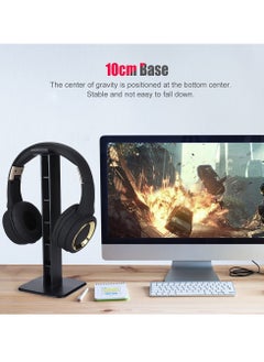 Generic Aluminum Headset Stand - Lightweight 125g - Sturdy & Durable - Black  - Image 4