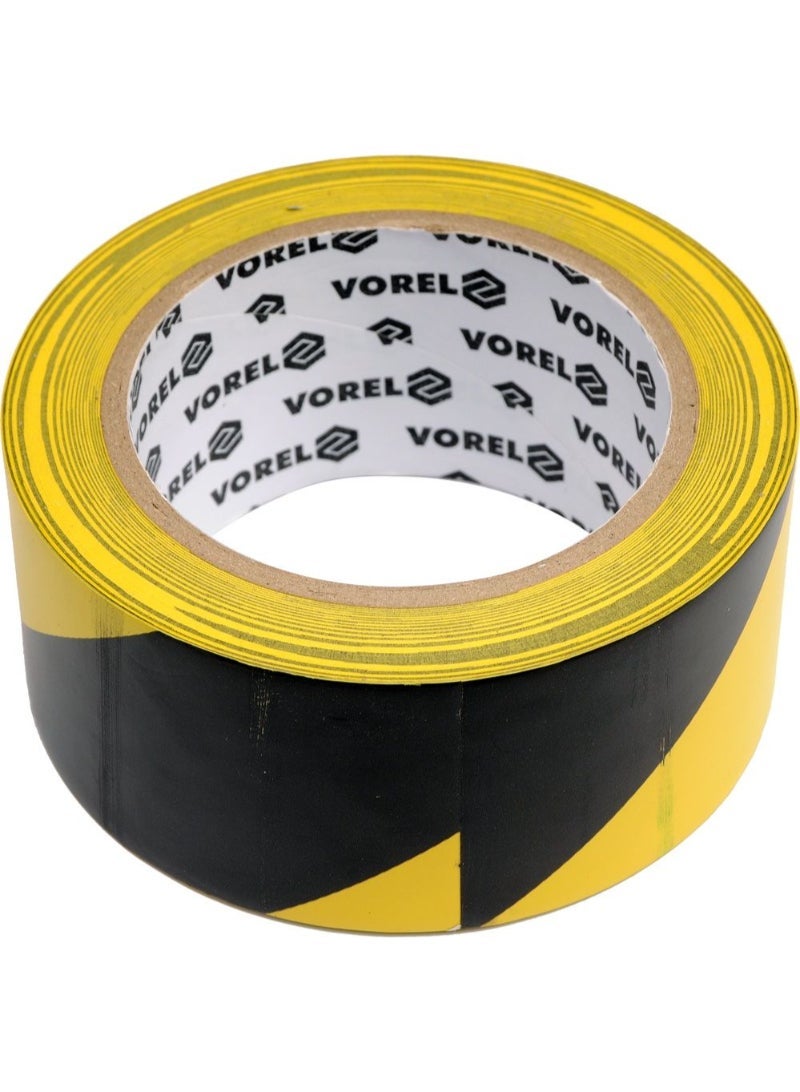 Vorel Warning Tape Self-Adhesive YelloWithBlack 48mmx33m 75231