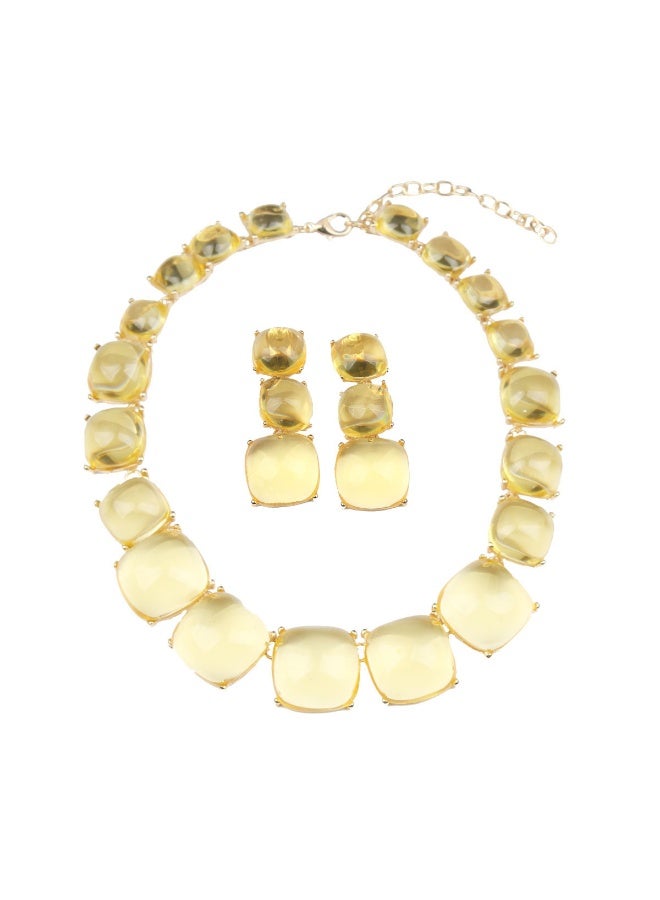 NIBEMINENT Bohemian Geometric Necklace and Earring Set