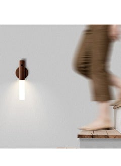 ELFSA Motion Sensor Night Light, Smart LED Light, Sensing Distance 4M, Hand-held Portable, Stick Anywhere for Bedroom, Stairway, Children Room and More,High Grade Solid Wood Glass Material (Walnut Wood)  - Image 5