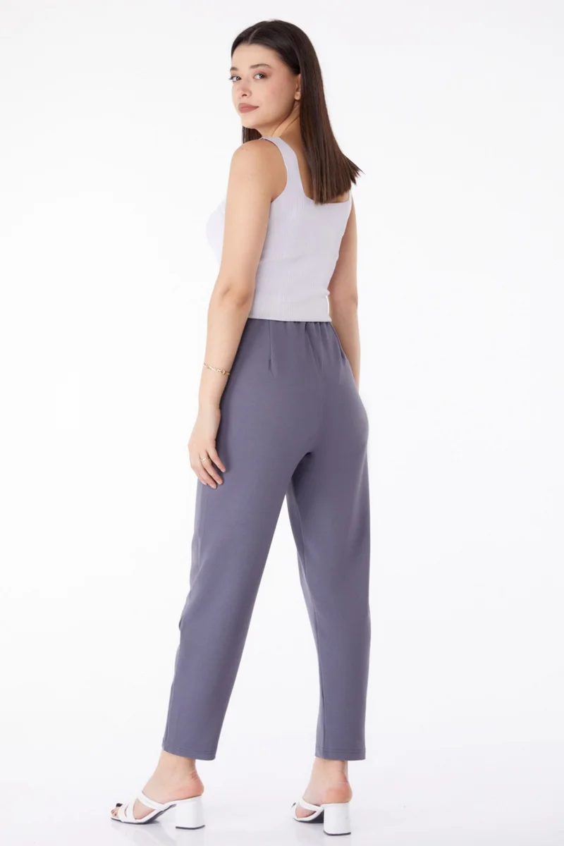 Tofisa Plain Mid Women's Anthracite Sports Pants - 25312