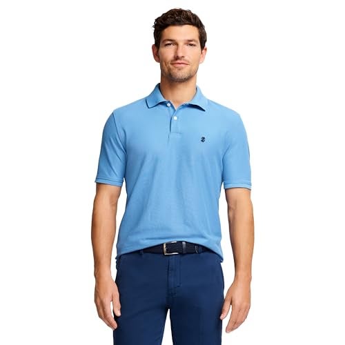 IZOD Men's Slim-Fit Advantage Performance Short-Sleeve Solid Polo Shirt, Blue Revival, X-Large - Image 5