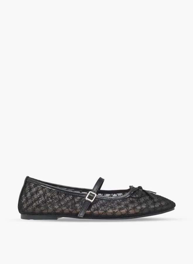 سيليست Women Bow Detail Mesh Mary Jane Shoes