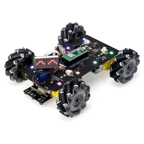 Freenove Mecanum Wheel Car Kit for Raspberry Pi Pico W Included Compatible with Arduino IDE Dot Matrix Expressions Obstacle Avoidance Line Tracking Light Tracing Colorful Light App - Image 1