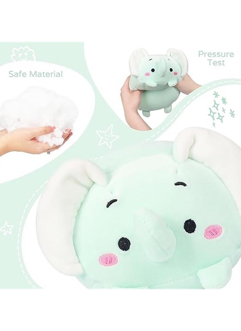 Cute Elephant Plush Stuffed Animal Cylindrical Body Pillow,Super Soft Cartoon Hugging Toy Gifts for Bedding, Kids Sleeping Kawaii Pillow(8/23.6 inch)  - Image 3