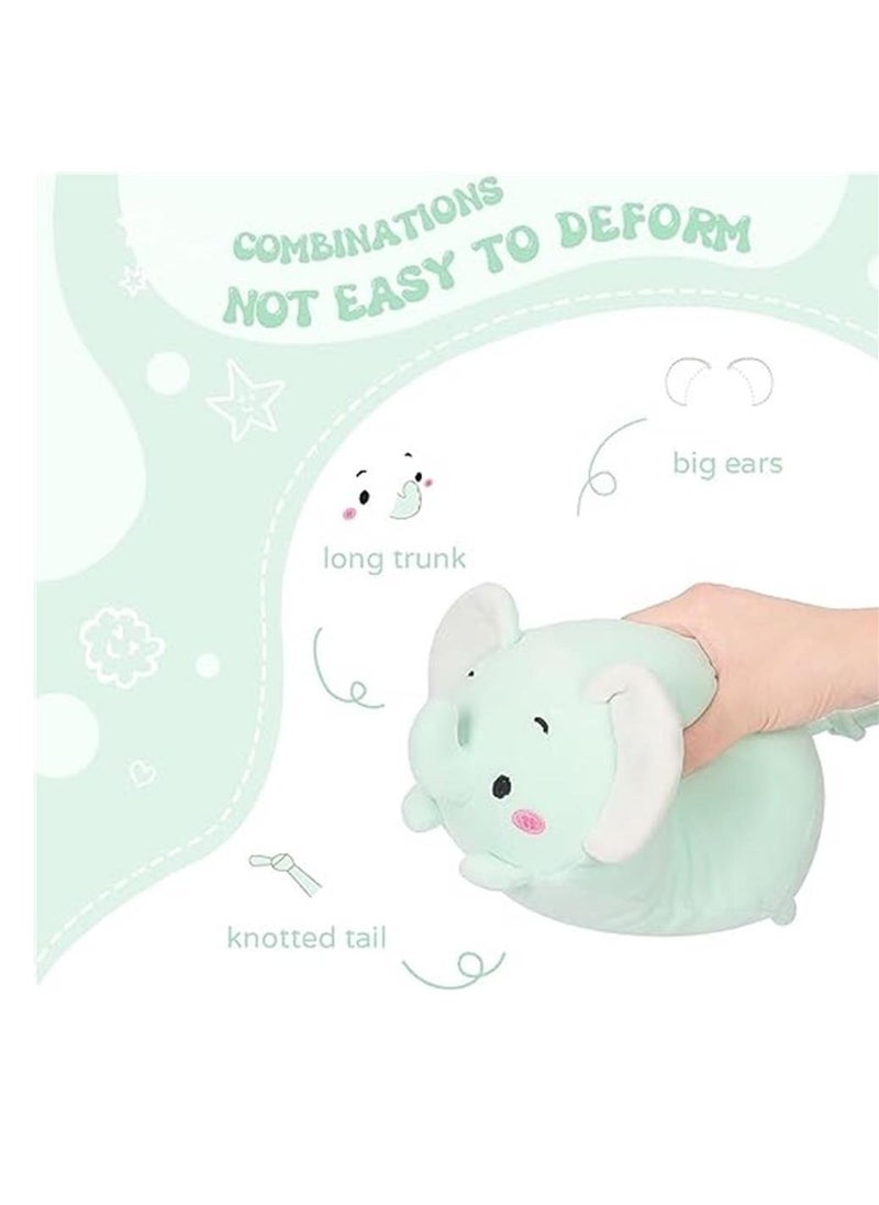 Cute Elephant Plush Stuffed Animal Cylindrical Body Pillow,Super Soft Cartoon Hugging Toy Gifts for Bedding, Kids Sleeping Kawaii Pillow(8/23.6 inch)  - Image 2
