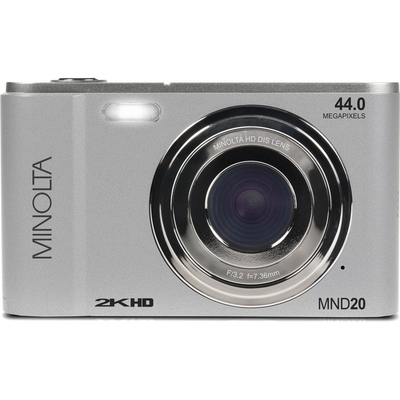 Minolta MND20 44MP Digital Camera â€“ 2.7K Ultra HD Video, 16X Digital Zoom, Anti-Shake Stabilization, Time Lapse, Face Detection, 2.9-inch LCD Display â€“ Lightweight Compact Camera (Silver) - Image 4