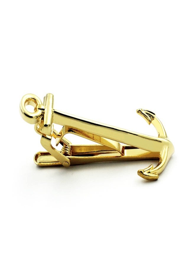 Vcufflinks Sailing Boat Yacht Anchor Shirt Gold Tie Clip and Cufflinks Set - Image 2