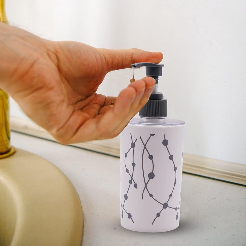 SHENRON Toothbrush Holder and Handwash Liquid Dispenser for Wash Basin, Bathroom and Sink, Bathroom Accessories Set for Utility and Bathroom Décor with Dot Design (White) - Image 4