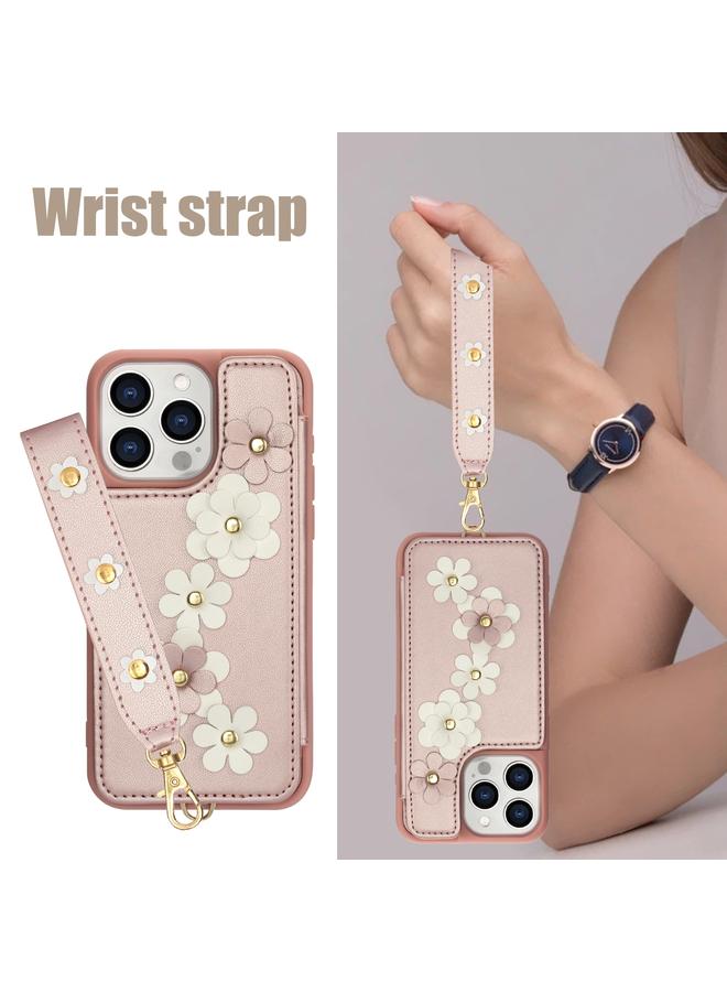 Zaboon Case For iPhone 11 Pro Max Crossbody Flower Pattern Leather Phone Case - Image 3