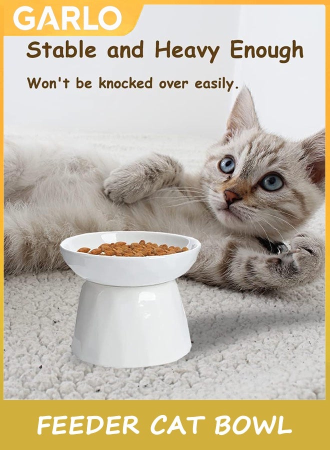 Garlo Raised Slow Feeder Cat Bowl, Ceramic Elevated Cat Slow Feeder, Healthy Eating for Wet & Dry Food, Sturdy & Grippy, Pet Puzzle Food Plate, Prevent Vomitting Indigestion, Dishwasher Safe - Image 3