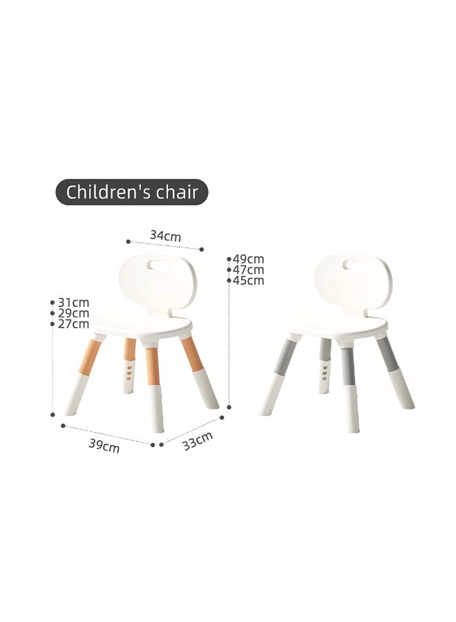 Marcolo Kids Table & 2 Chairs Adjustable Set – Kids’ Study, Play & Activity Desk – BPA-Free, Durable & Easy to Clean (Grey) - Image 2