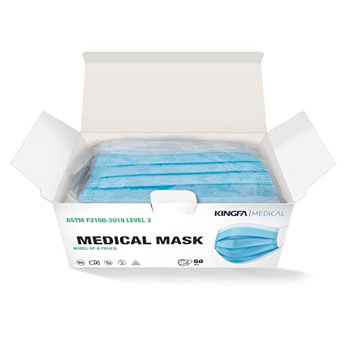 Kingfa 50pcs Medical Grade ASTM Level 3 Disposable Face Mask 3 Ply w/Earloop - Image 2