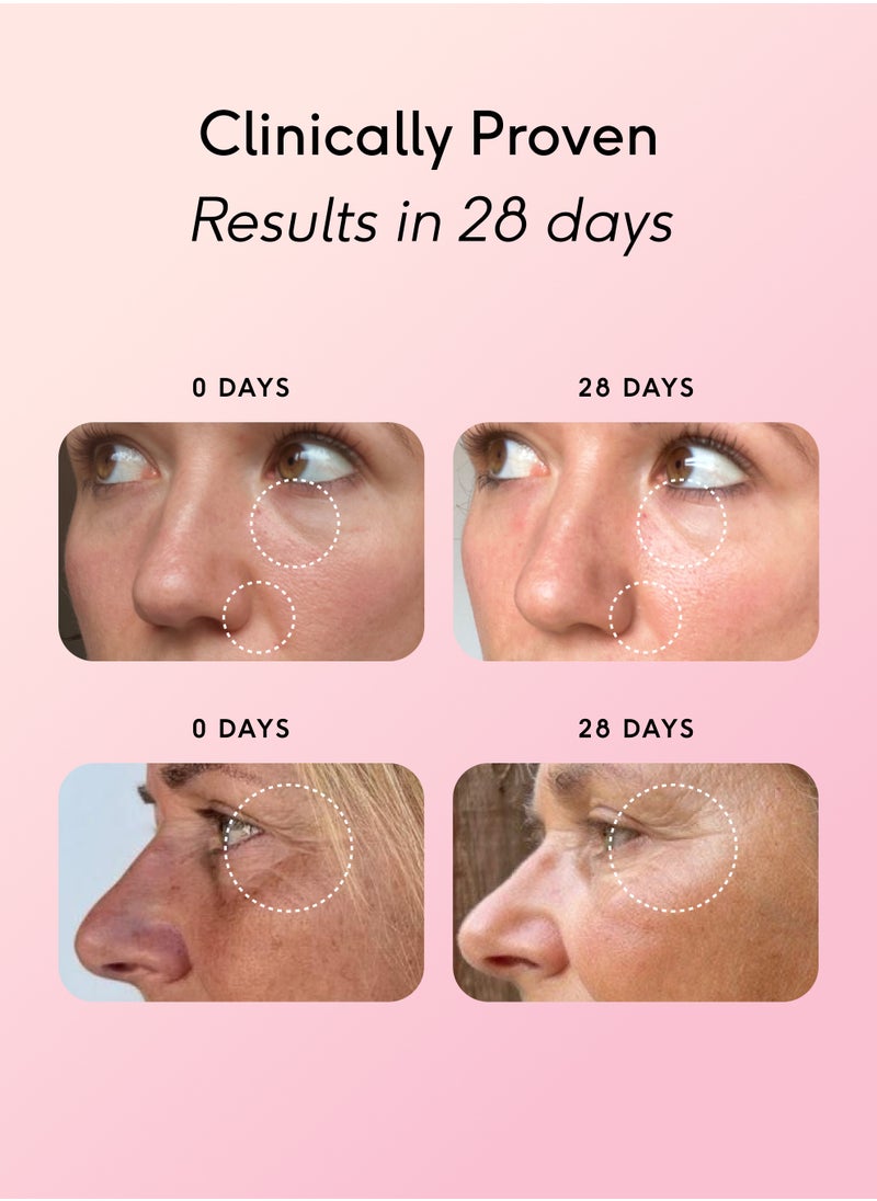 FEEL - Feel Pro Collagen Powder, Strawberry & Peach Flavour Collagen Supplement Drink, Vegan, Anti-Wrinkle Support, Increased Skin Elasticity, Revive and Support Hair And Nail Growth (30 Servings) - Image 1