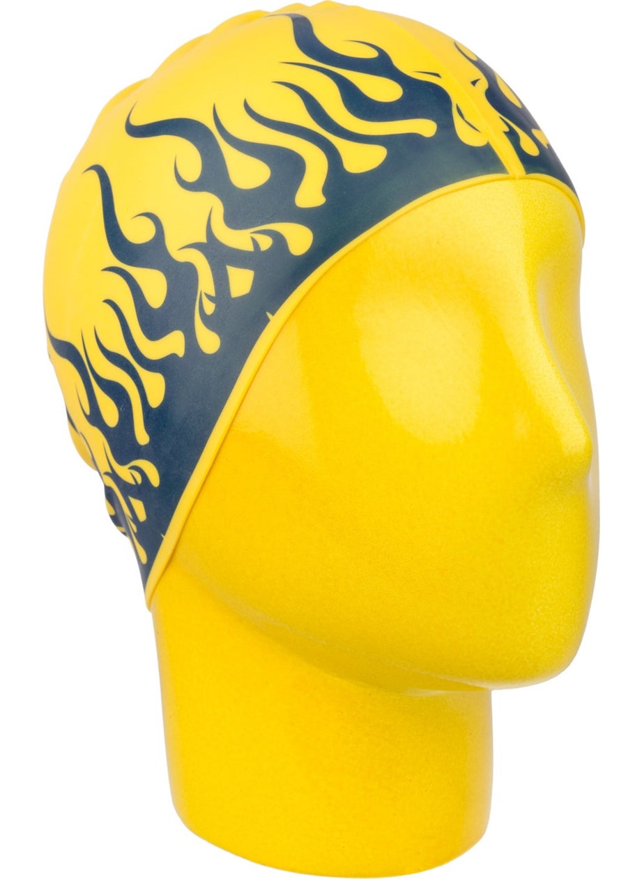 Dry Special Printed Bone Flame Yellow Navy Blue Yellow Flame 