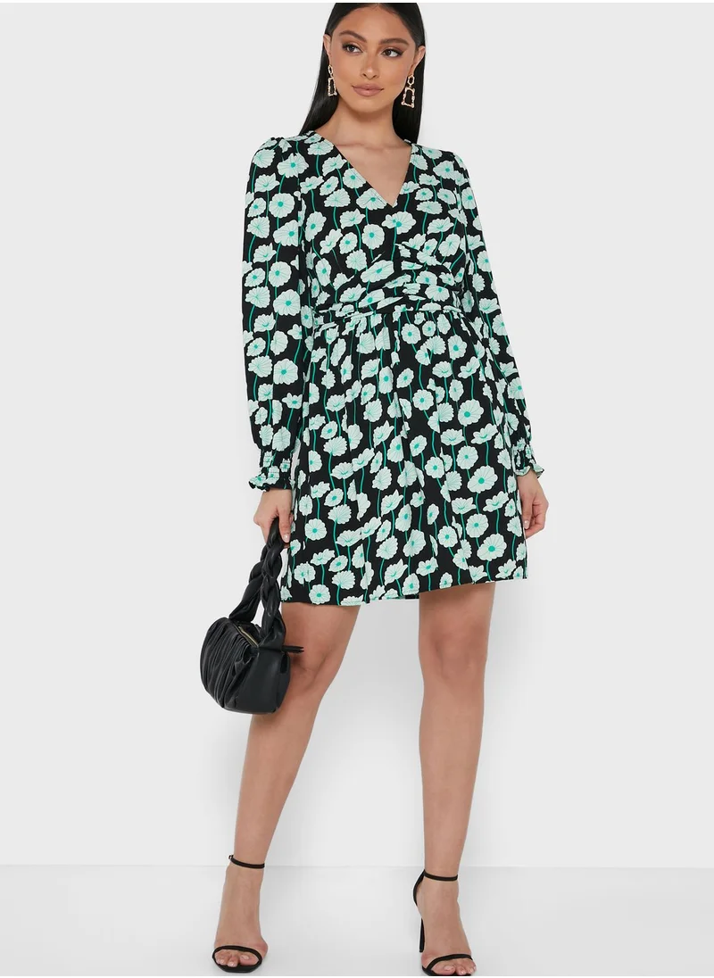 VERO MODA Printed Wrap Dress