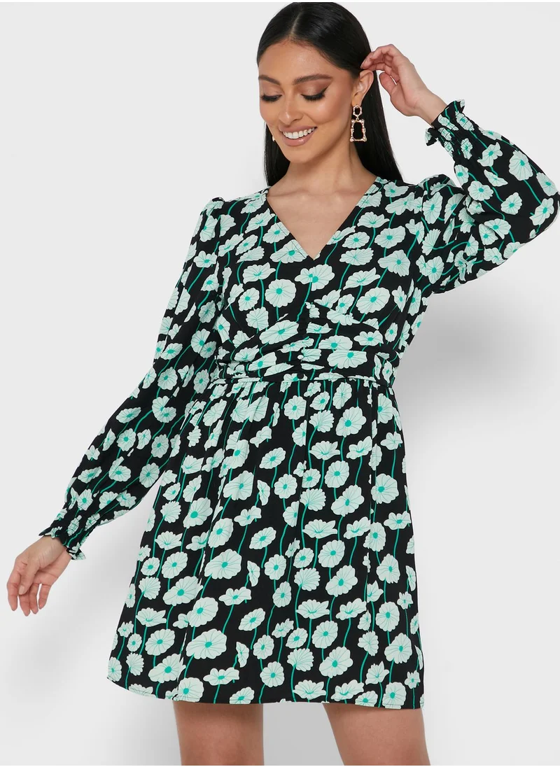 VERO MODA Printed Wrap Dress