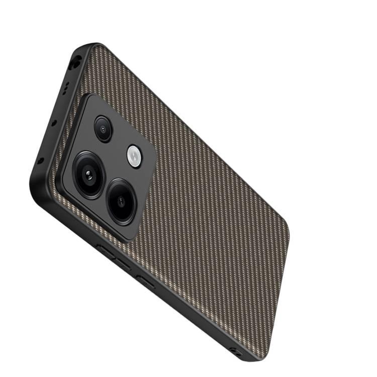 BB Leather Texture Protective Case for Redmi Note 13 with Shockproof and Drop Protection plus Shockproof plus Full Coverage plus Carbon Fiber Kevlar Texture in Black - Image 4