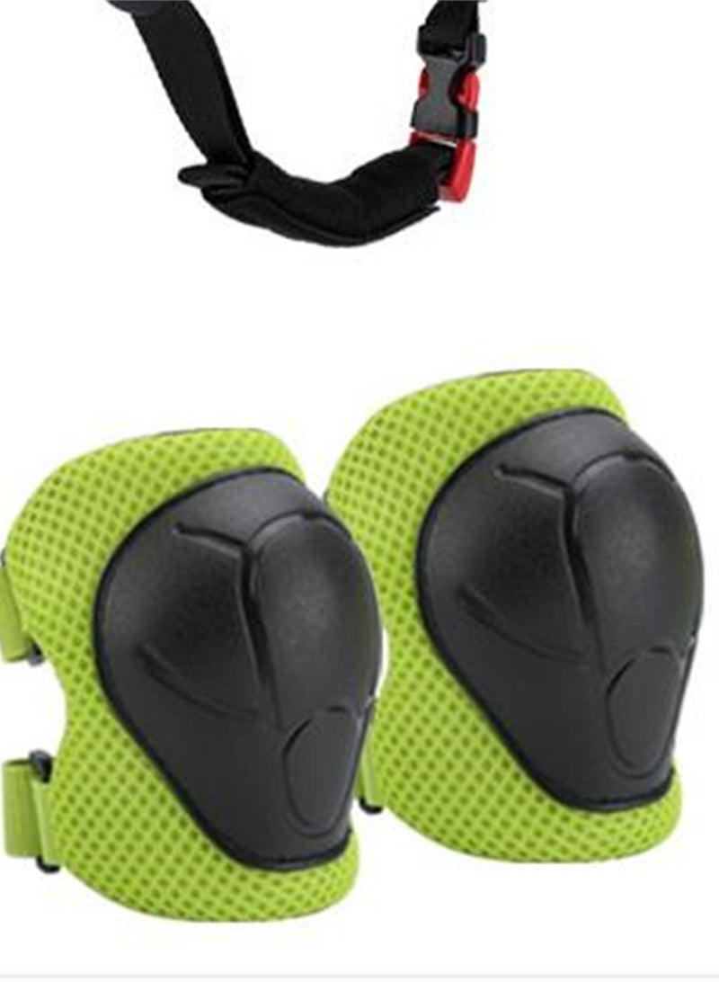 Seven-piece set of children's protective gear sports protective gear knee pads elbow pads helmet protective gear - Image 4