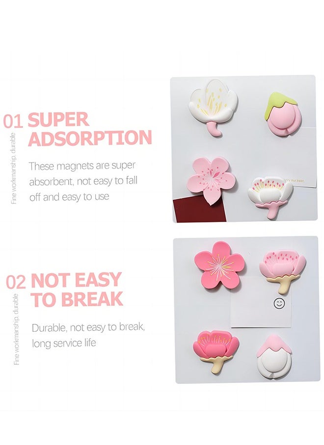 Alruht - 12 Pieces Flower Fridge Magnet, Flower Magnets, Whiteboard Magnets for Office, Home, Kitchen - Image 1