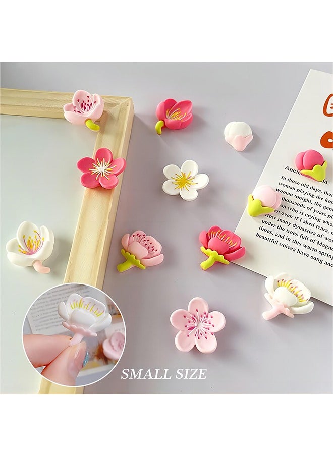 Alruht - 12 Pieces Flower Fridge Magnet, Flower Magnets, Whiteboard Magnets for Office, Home, Kitchen - Image 1