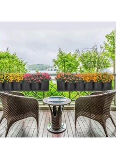 yongsheng Wall Hanging Grow Bags, 6 Pockets Wall-Mounted Grow Bags for Planting and Hanging Planters, Wall Planter Railing Planter Herb Garden  - Image 5