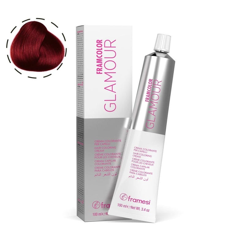 فراميسي مورفوسيس Framesi FramColor Glamour The Naturals 5.56 كستنائي مهوغني أحمر فاتح 100 مل – صبغة بني محمر نابض دائمة - Image 1