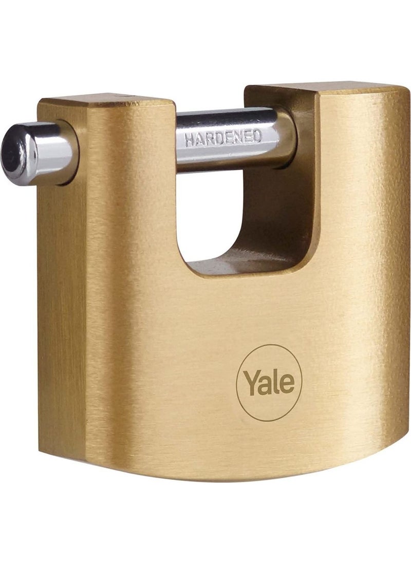 Yale Oval Sliding Pin Brass Padlock 60 mm Two Way Silver - White 1 Piece  - Image 1