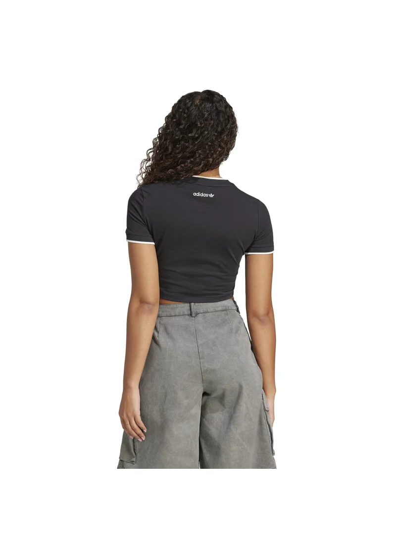 اديداس اوريجينالز adidas GRAPHIC BBY TEE Black Originals Women TOPS