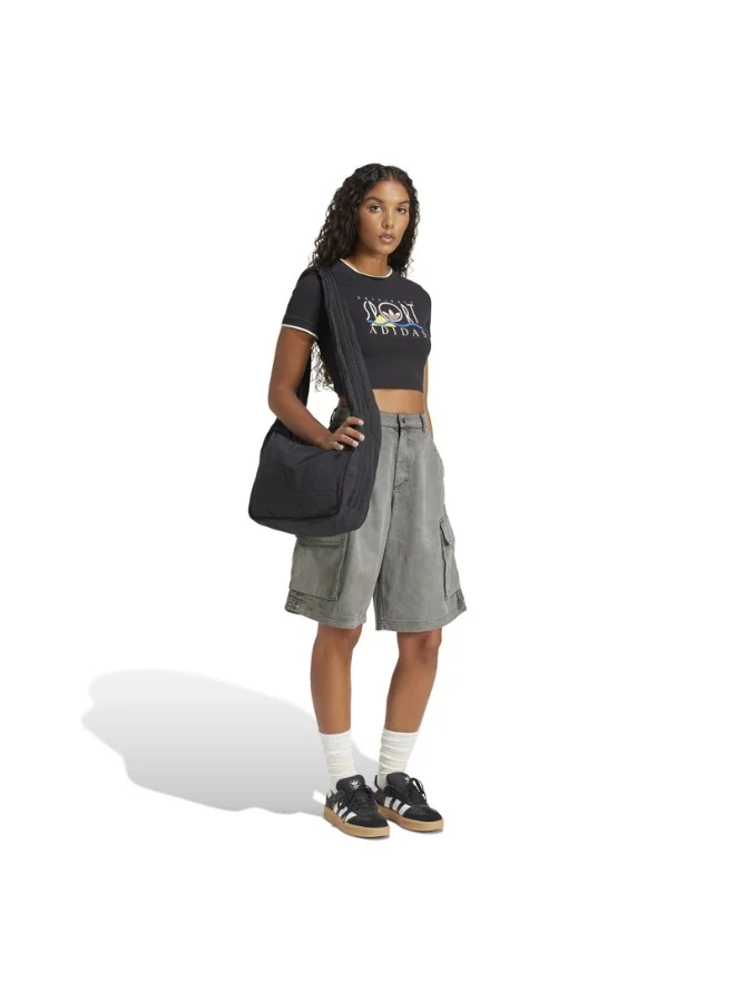 adidas Originals adidas GRAPHIC BBY TEE Black Originals Women TOPS
