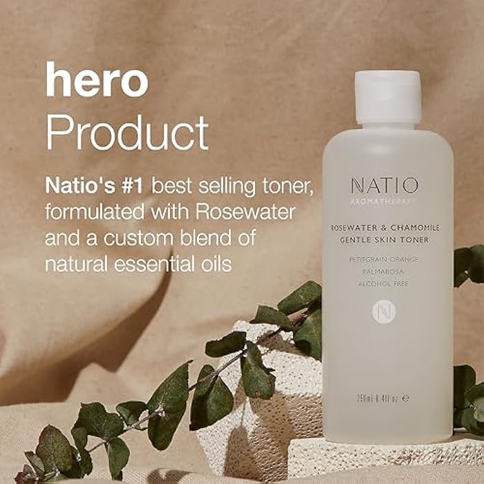 Natio Australia Aromatherapy Rosewater and Chamomile Gentle Skin Toner, 8.4 oz - Gentle, Alcohol-Free Face Toner for Oily, Dry, or Sensitive Skin - Image 2