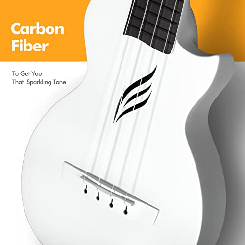 Enya Nova U Mini Soprano Ukulele 21” Carbon Fiber – Lightweight Waterproof Travel Ukulele for Beginners & Adult, Starter Kit Included (Case, Strap, Capo, Strings) - Image 5