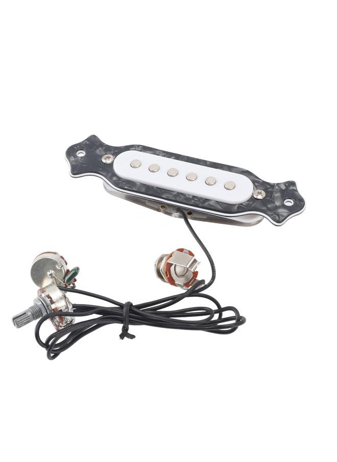 Thoraya - 6 String Single Coil Pickup Prewired Electric Guitar Pickup Replacement with Volume and Tone Controls Black Pearl - Image 1