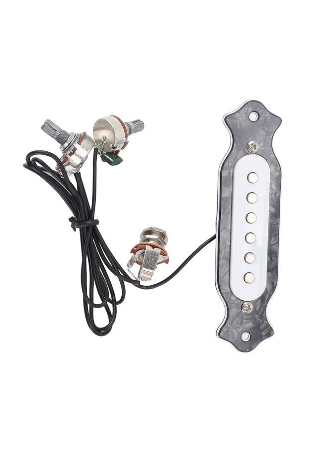 Thoraya - 6 String Single Coil Pickup Prewired Electric Guitar Pickup Replacement with Volume and Tone Controls Black Pearl - Image 1