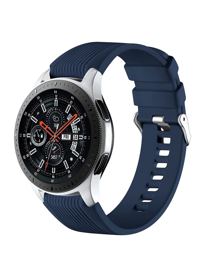 Anmi Silicone Watch Strap for Samsung Galaxy Watch/Gear S3/Watch With a Lug Width of 22mm, Soft Silicone Sport Wristband Replacement Straps, Vertical Grain Strap, for Men Women - Image 1