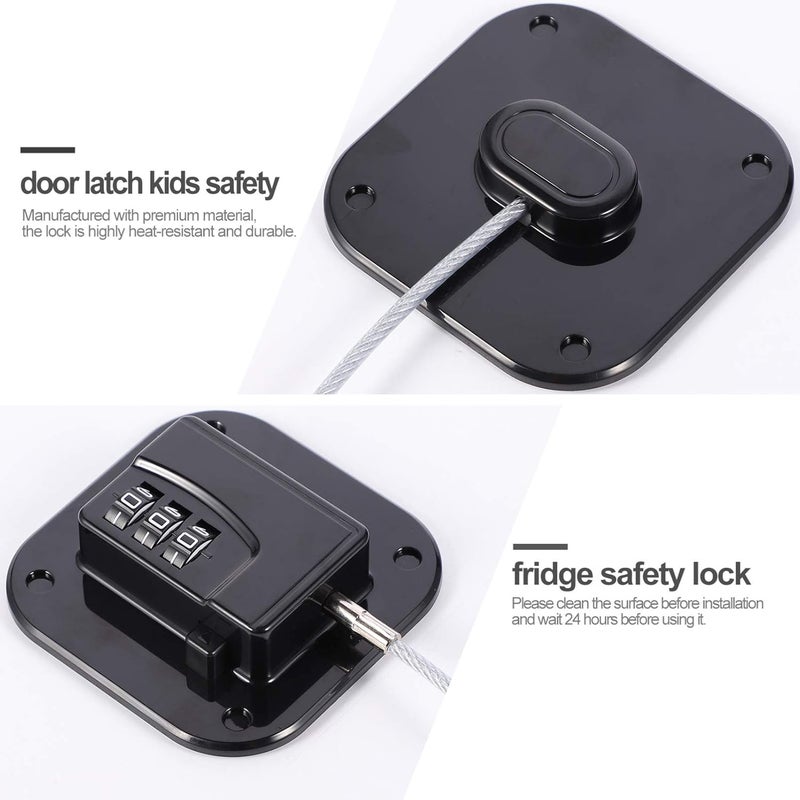 klarako refrigerator lock child safety locks refrigerator door lock Drawer Locks Child Safety cabinet safety lock child proof fridge freezer mini with lock toddler baby lock plastic - Image 4