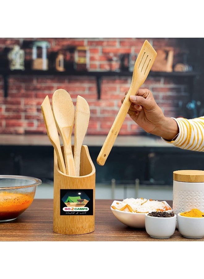 AL MADINA - Alsaqer Organic Bamboo 5 Piece Kitchen Tool Set - Image 1